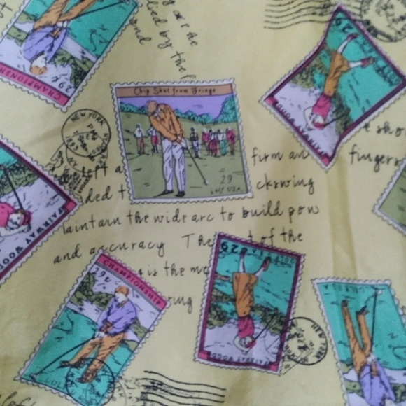 Vintage Mureli Golf Stamp Print Silk 90s Bomber Jacket - Picture 12 of 12